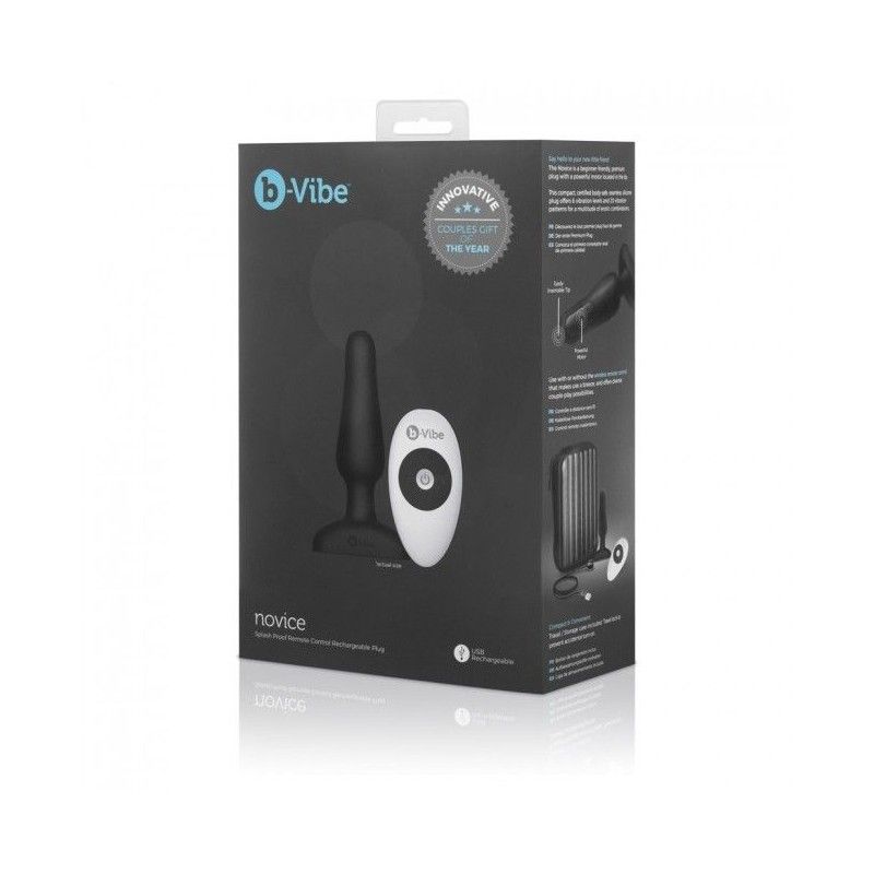 B-VIBE - NOVICE REMOTE CONTROL ANAL PLUG BLACK B-VIBE - 5