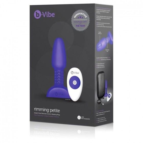 B-VIBE - RIMMING REMOTE CONTROL ANAL PLUG PETITE LILAC B-VIBE - 4