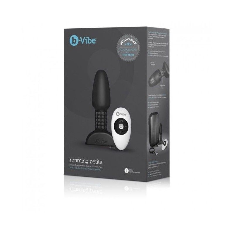 B-VIBE - RIMMING REMOTE CONTROL ANAL PLUG PETITE BLACK B-VIBE - 1