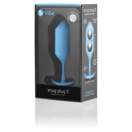 B-VIBE - SNUG ANAL PLUG 3 SKY BLUE B-VIBE - 3