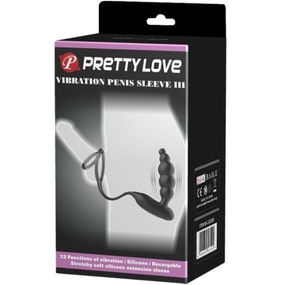 PRETTY LOVE - PENIS RINGS WITH VIBRATOR PLUG PRETTY LOVE BOTTOM - 11