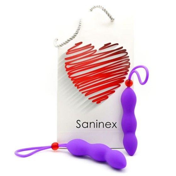 SANINEX - CLIMAX ANAL PLUG WITH LILAC PENIS RING SANINEX SEXTOYS - 1
