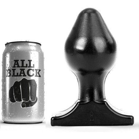 ALL BLACK - ANAL PLUG 16X8 CM