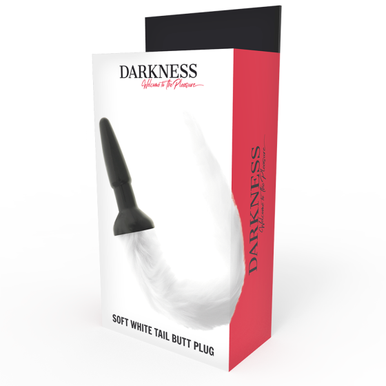 DARKNESS - SILICONE ANAL PLUG WITH WHITE TAIL DARKNESS ANAL - 3