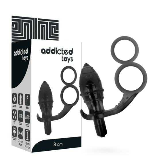 ADDICTED TOYS - ANAL PLUG WITH DOUBLE BLACK RING ADDICTED TOYS - 1