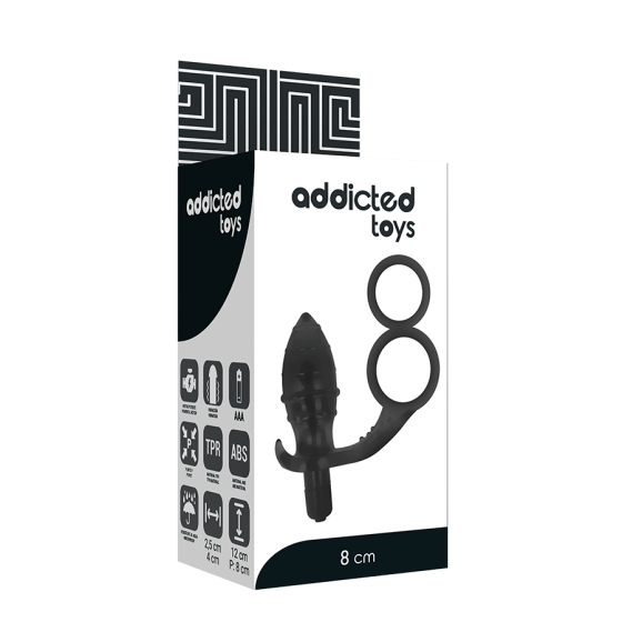 ADDICTED TOYS - ANAL PLUG WITH DOUBLE BLACK RING ADDICTED TOYS - 5