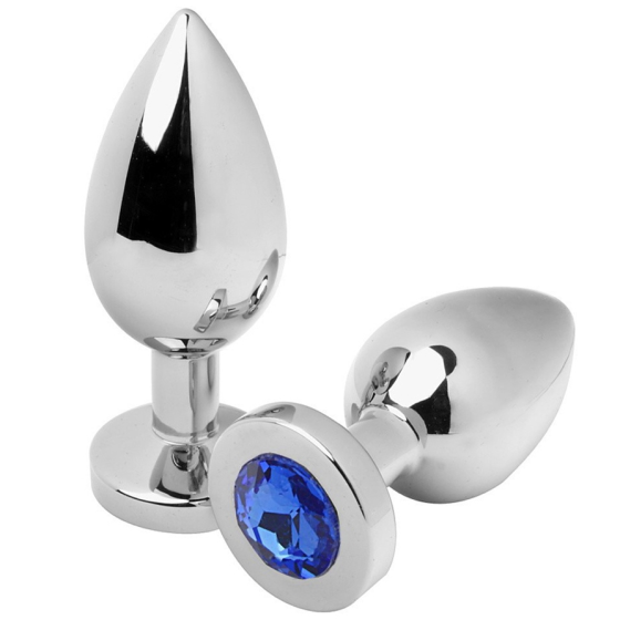 METAL HARD - ANAL PLUG DIAMOND BLUE MEDIUM 7.62CM METAL HARD - 1