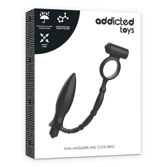 ADDICTED TOYS - ANAL PLUG WITH VIBRATORY RING ADDICTED TOYS - 6