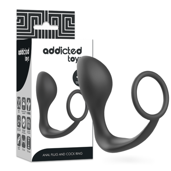 ADDICTED TOYS - ANAL PLUG WITH BLACK SILICONE RING
