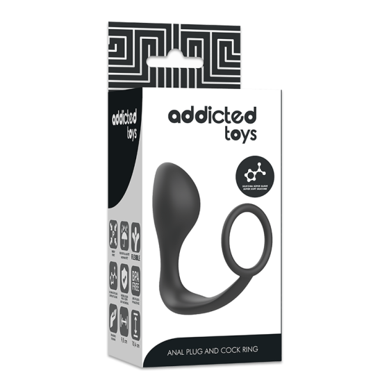 ADDICTED TOYS - ANAL PLUG WITH BLACK SILICONE RING ADDICTED TOYS - 6