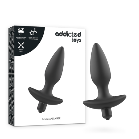 ADDICTED TOYS - MASSAGER PLUG ANAL WITH VIBRATION BLACK