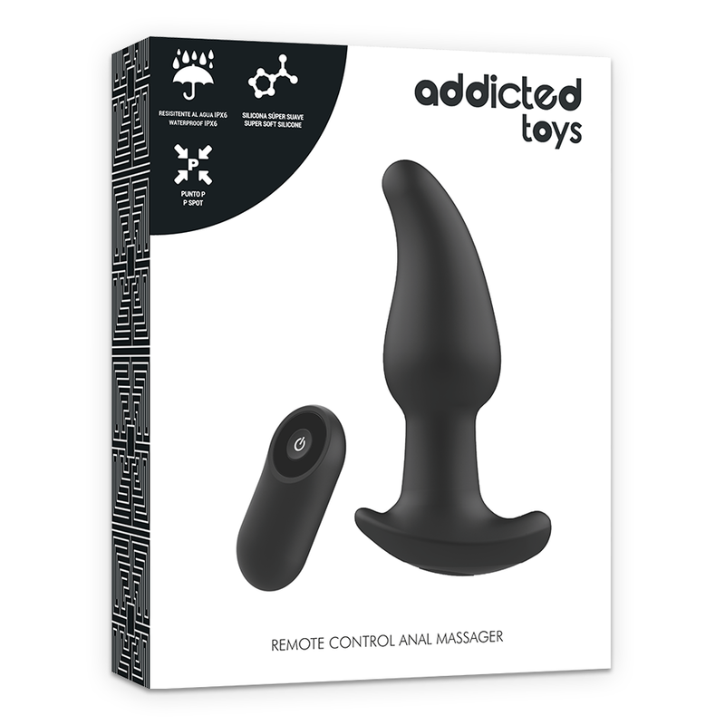 ADDICTED TOYS - REMOTE CONTROL PLUG ANAL P-SPOT BLACK POINTED ADDICTED TOYS - 6