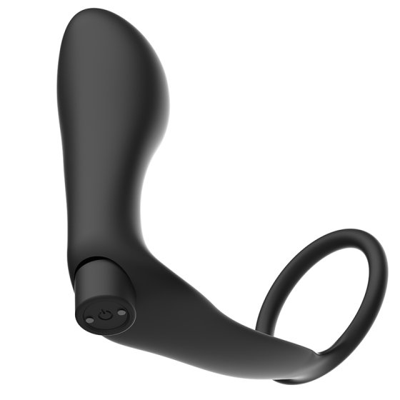 ADDICTED TOYS - PENIS RING WITH REMOTE CONTROL ANAL PLUG BLACK RECHARGEABLE ADDICTED TOYS - 5