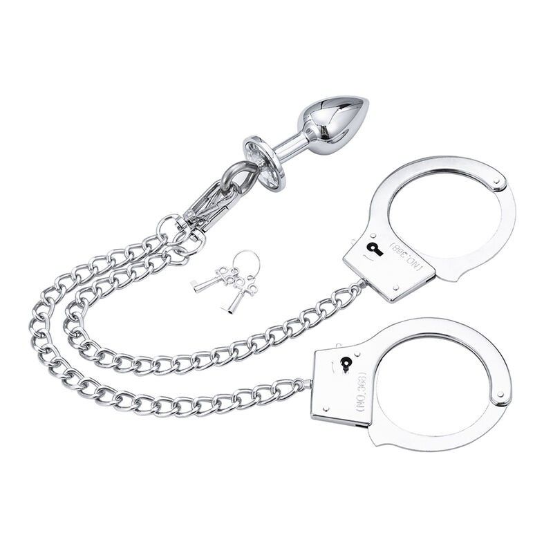 OHMAMA FETISH - HANDCUFFS WITH METAL AND PLUG OHMAMA FETISH - 1