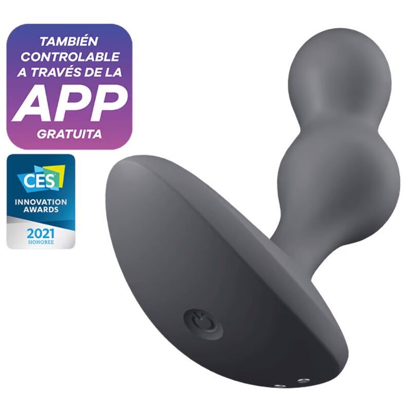 SATISFYER - DEEP DIVER VIBRATING PLUG APP GREY SATISFYER CONNECT - 1