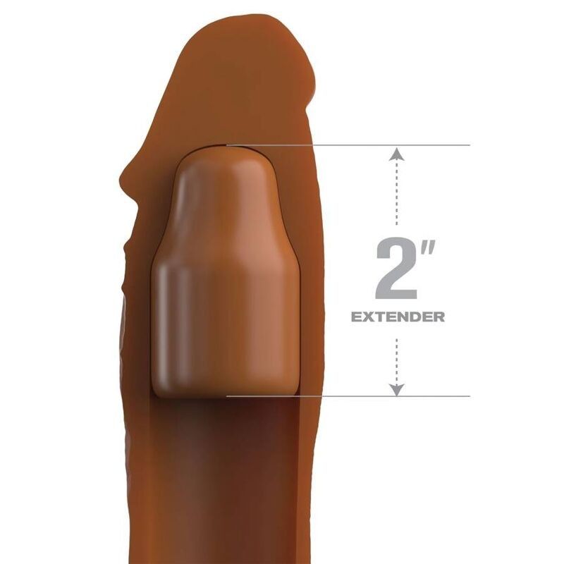 FANTASY X- TENSIONS - PIPEDREAMS SLEEVE 20,32 CM + 5,00 CM INCH PLUG CARAMEL FANTASY X-TENSIONS - 2