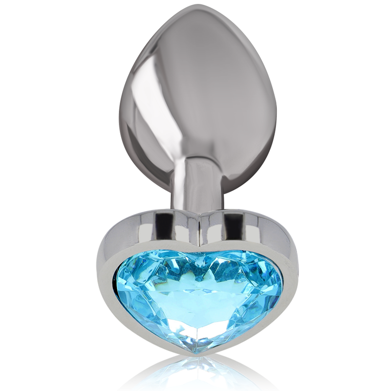 INTENSE - ALUMINUM METAL ANAL PLUG BLUE HEART SIZE S INTENSE ANAL TOYS - 2