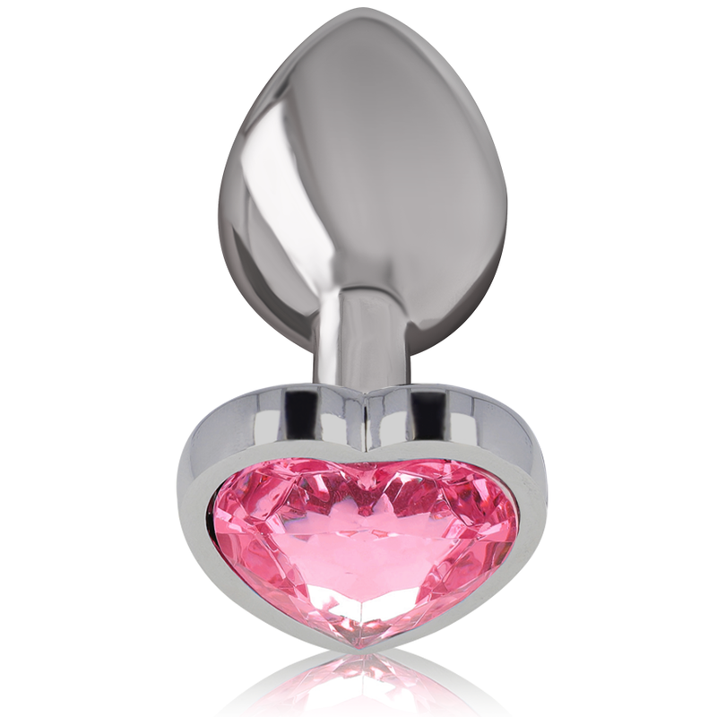 INTENSE - ALUMINUM METAL ANAL PLUG PINK HEART SIZE L INTENSE ANAL TOYS - 2