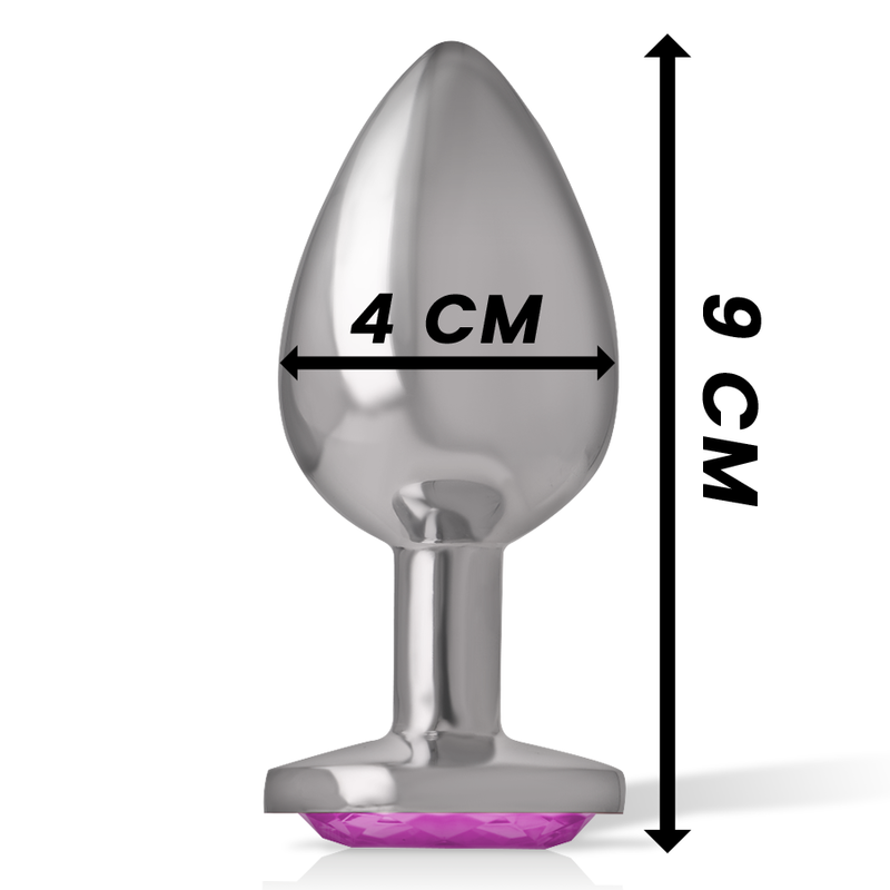 INTENSE - ALUMINUM METAL ANAL PLUG PINK HEART SIZE L INTENSE ANAL TOYS - 4