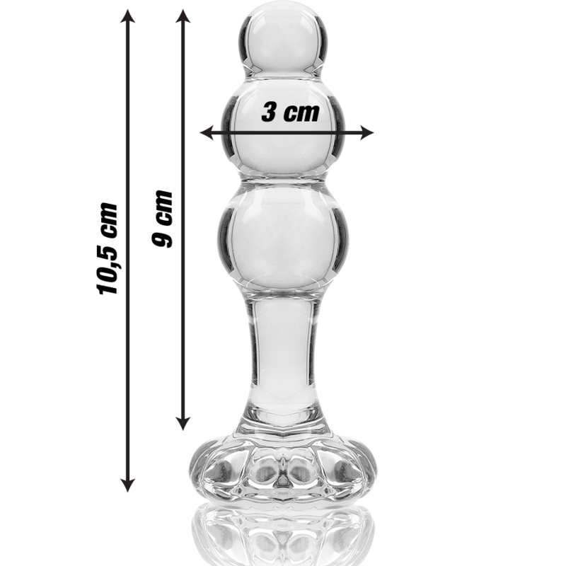 NEBULA SERIES BY IBIZA - MODEL 1 PLUG BOROSILICATE GLASS 10.7 X 3 CM TRANSPARENT NEBULA SERIES BY IBIZA - 1