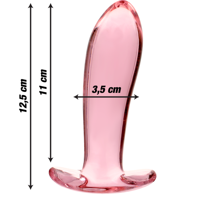 NEBULA SERIES BY IBIZA - MODEL 5 ANAL PLUG BOROSILICATE GLASS 12.5 X 3.5 CM PINK NEBULA SERIES BY IBIZA - 1