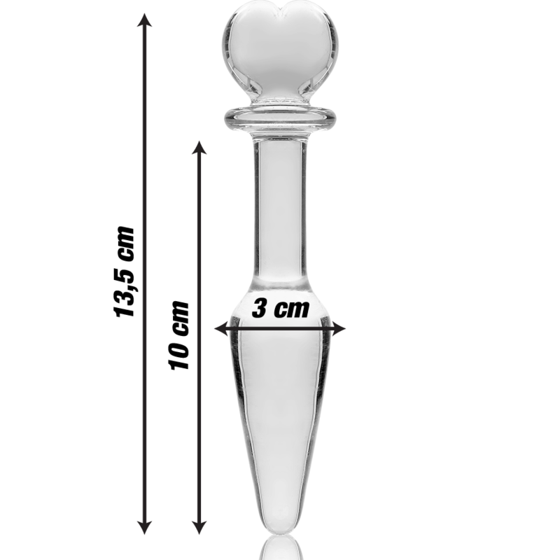 NEBULA SERIES BY IBIZA - MODEL 7 ANAL PLUG BOROSILICATE GLASS 13.5 X 3 CM CLEAR NEBULA SERIES BY IBIZA - 1