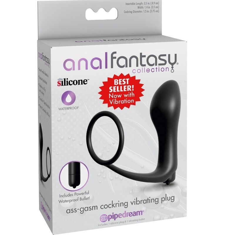 ANAL FANTASY ELITE COLLECTION - ASS-GASM COCKRING VIBRATOR PLUG ANAL FANTASY ELITE COLLECTION - 3