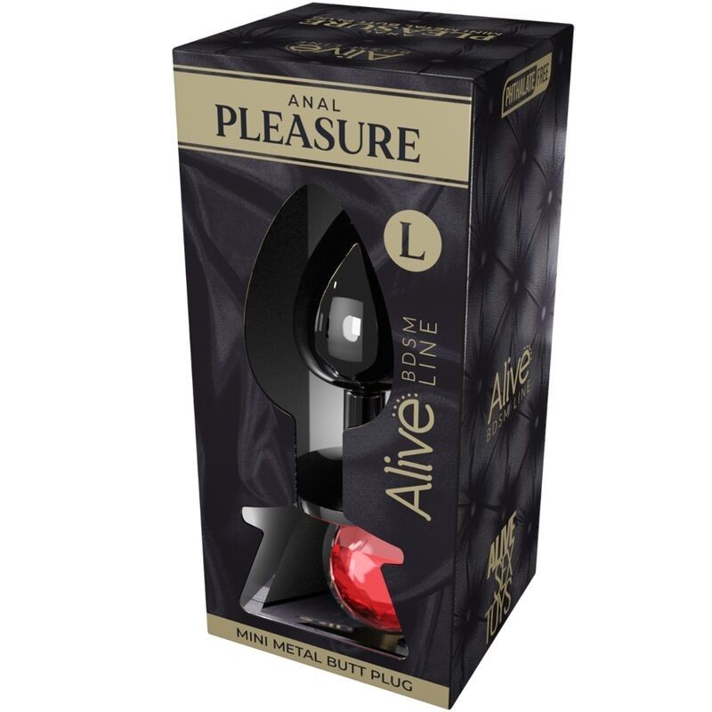 ALIVE - ANAL PLEASURE MINI PLUG METAL RED SIZE L ALIVE - 2