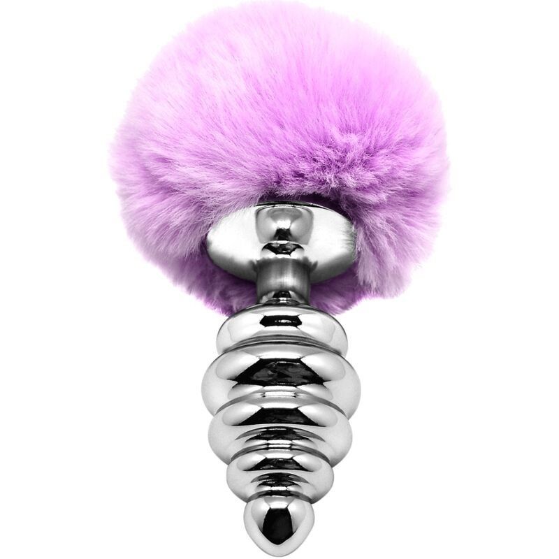 ALIVE - ANAL PLEASURE PLUG SPIRAL METAL FLUFFY VIOLET SIZE S ALIVE - 2