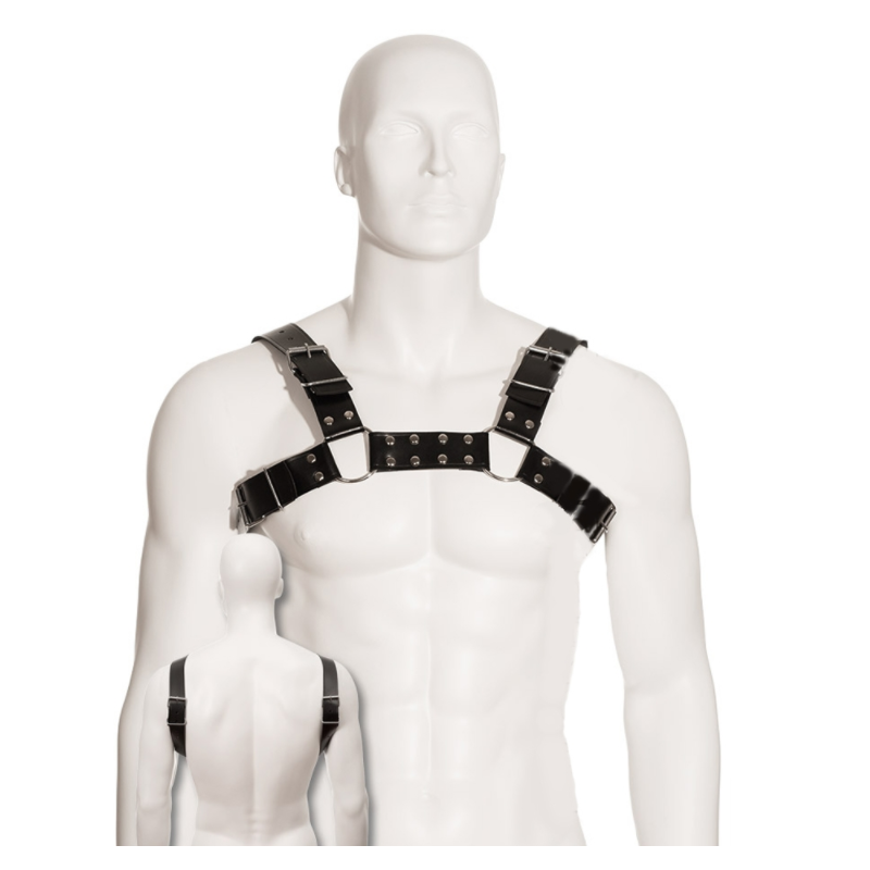 LEATHER BODY - BLACK BULL DOG HARNESS LEATHER BODY - 1