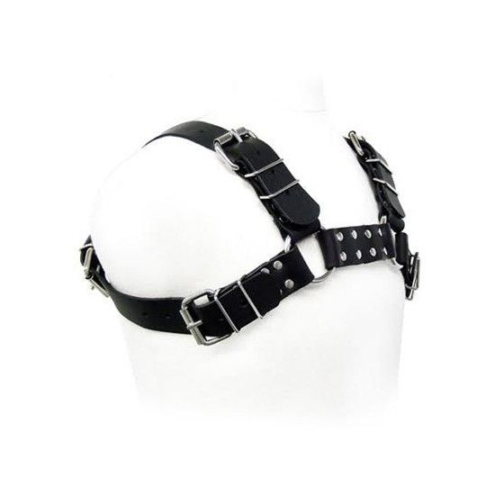 LEATHER BODY - BLACK BULL DOG HARNESS LEATHER BODY - 2