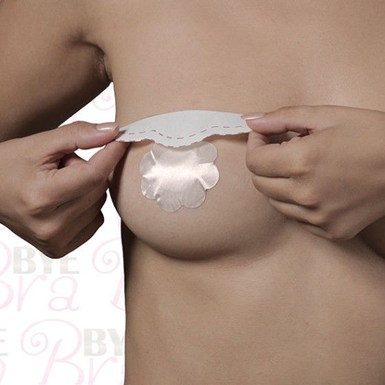 BYE-BRA - BREASTS ENHANCER + NIPPLE COVERS SILK CUP F/H BYE BRA - TAPES - 3