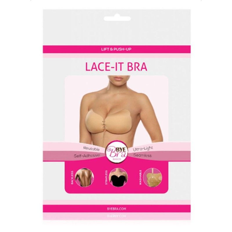 BYE-BRA - LACE-IT ENHANCEMENT PUSH-UP BEIGE CUP A BYE BRA - BRAS - 1