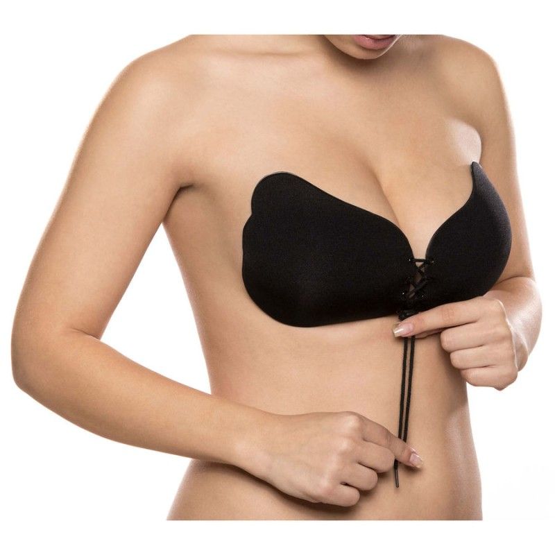 BYE-BRA - LACE-IT ENHANCEMENT PUSH-UP BLACK CUP B BYE BRA - BRAS - 4