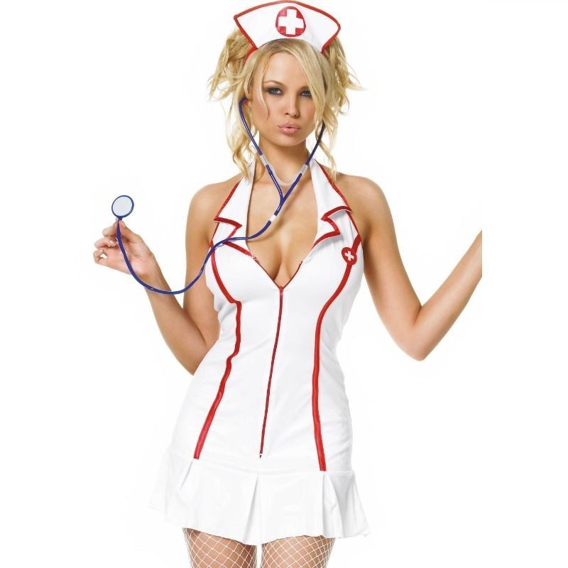 LEG AVENUE - COSTUMES - HEAD NURSE DRESS 3 PIECES SET SIZE L/XL LEG AVENUE COSTUMES - 2