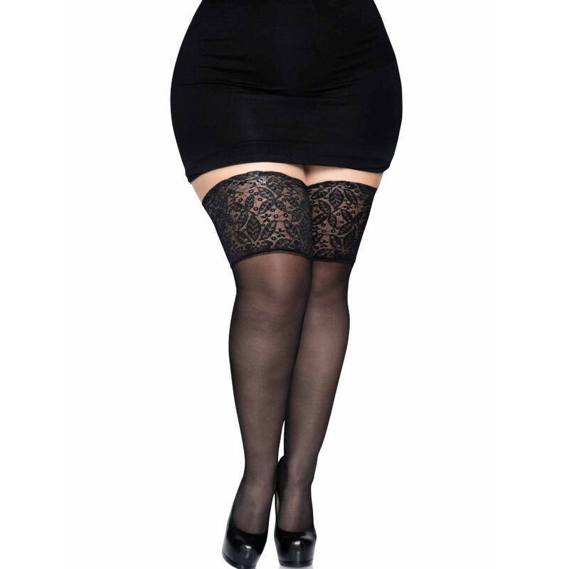 LEG AVENUE - STAY UPS SHEER THIGH HIGH PLUS SIZE LEG AVENUE HOSIERY - 3