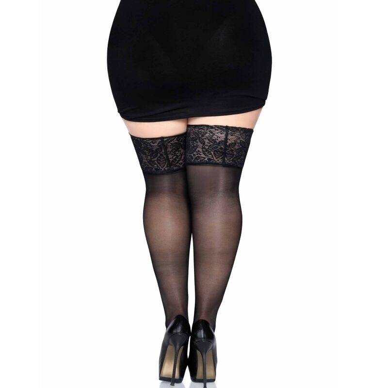 LEG AVENUE - STAY UPS SHEER THIGH HIGH PLUS SIZE LEG AVENUE HOSIERY - 4