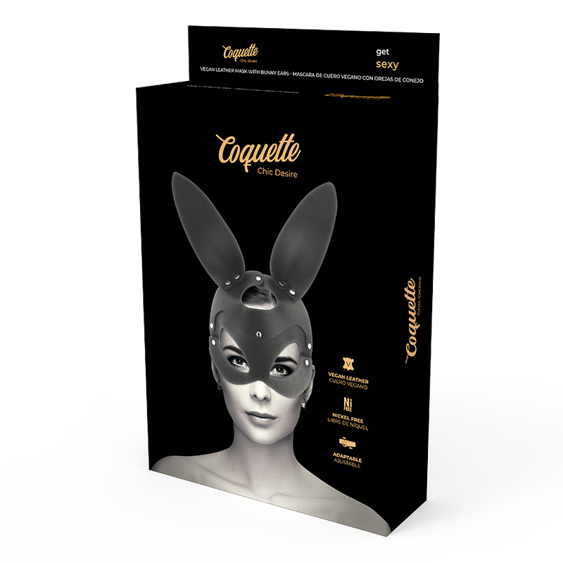COQUETTE CHIC DESIRE - VEGAN LEATHER MASK WITH RABBIT EARS COQUETTE ACCESSORIES - 5