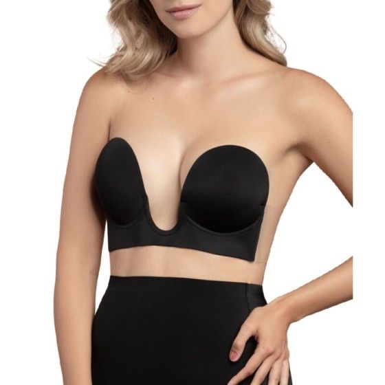 BYE-BRA - BRA WITHOUT HANDLES SHAPE U BLACK CUP B BYE BRA - BRAS - 1