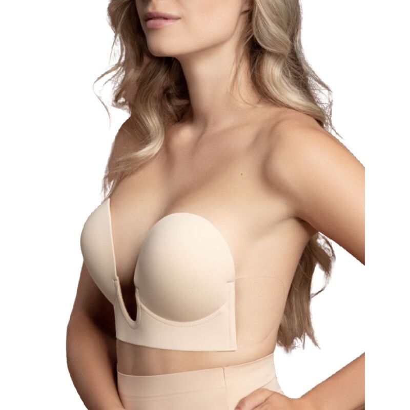 BYE-BRA - BRA WITHOUT HANDLES SHAPE U BEIGE CUP A BYE BRA - BRAS - 2