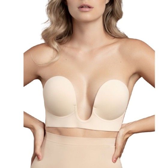 BYE-BRA - BRA WITHOUT HANDLES SHAPE U BEIGE CUP C BYE BRA - BRAS - 1