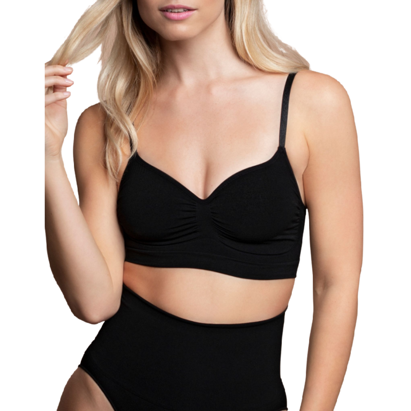 BYE-BRA - MEDIUM CONTROL BRA SEAMLESS BLACK SIZE M BYE BRA - BRAS - 1