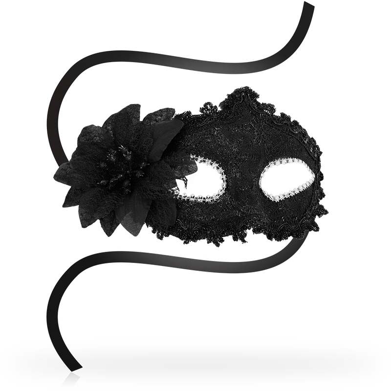 OHMAMA - ANTIZAZ MASKS VENETIAN STYLE SIDE FLOWER - BLACK OHMAMA MASKS - 2