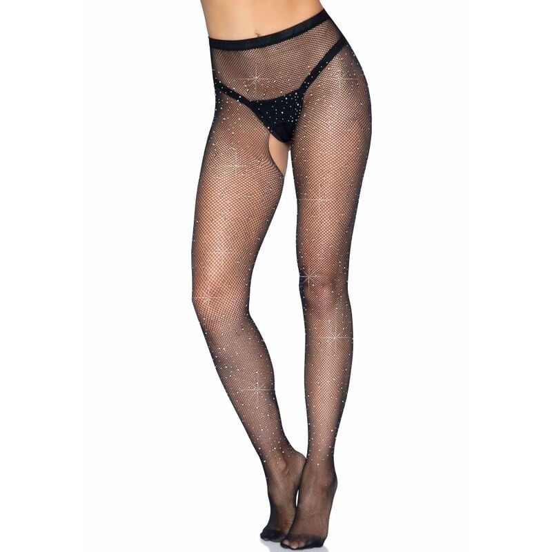 LEG AVENUE - FISHNET CROTHLESS TIGHTS LEG AVENUE HOSIERY - 4