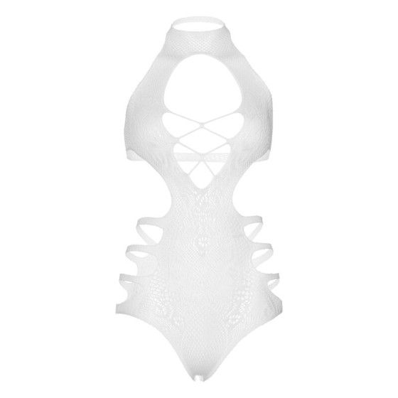 LEG AVENUE - CUT OUT STRAPPY BODYSUIT ONE SIZE - WHITE LEG AVENUE TEDDIES - 6