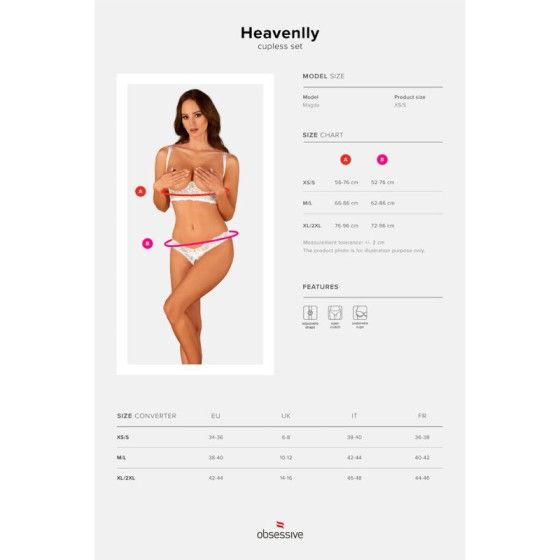 OBSESSIVE - HEAVENLLY SET 2 PIECES CUPLESS XL/XXL OBSESSIVE SETS - 7