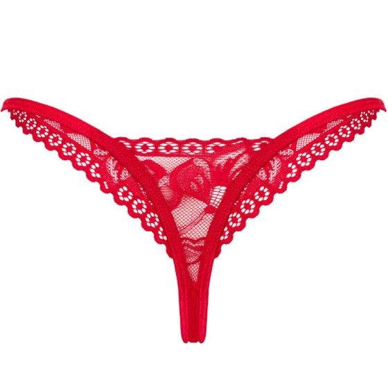 OBSESSIVE - LACELOVE THONG RED XS/S OBSESSIVE PANTIES & THONG - 6