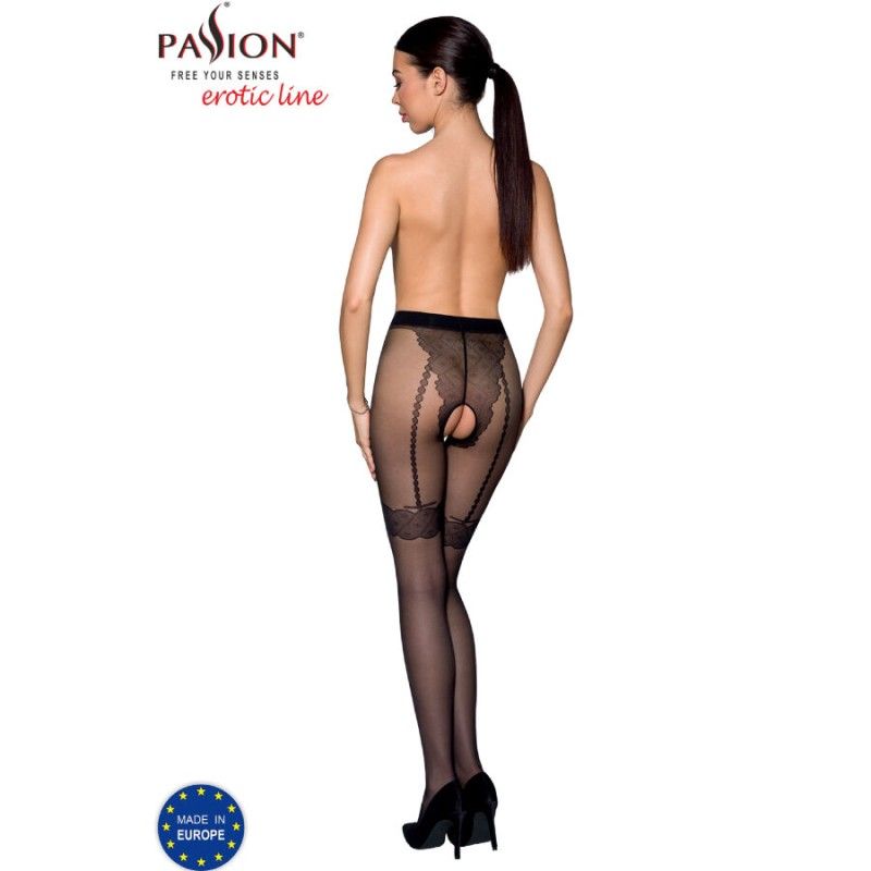 PASSION - TIOPEN 016 BLACK TIGHTS 1/2 20 DEN PASSION WOMAN GARTER & STOCK - 2