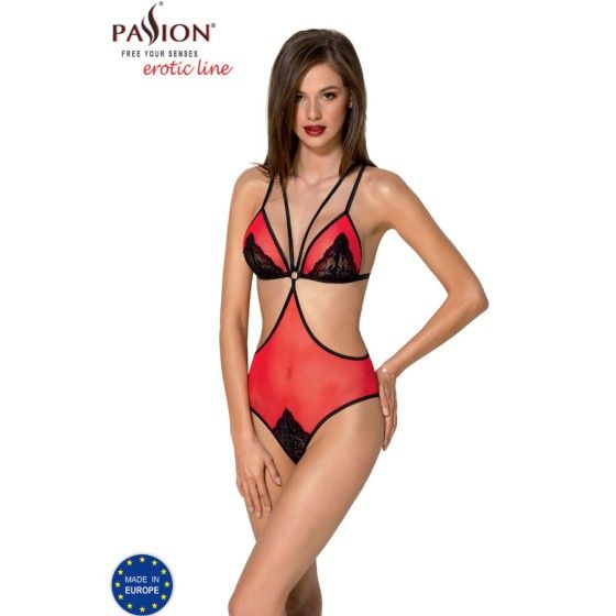 PASSION - PEONIA BODY EROTIC LINE RED S/M PASSION WOMAN BODYSTOCKINGS - 1