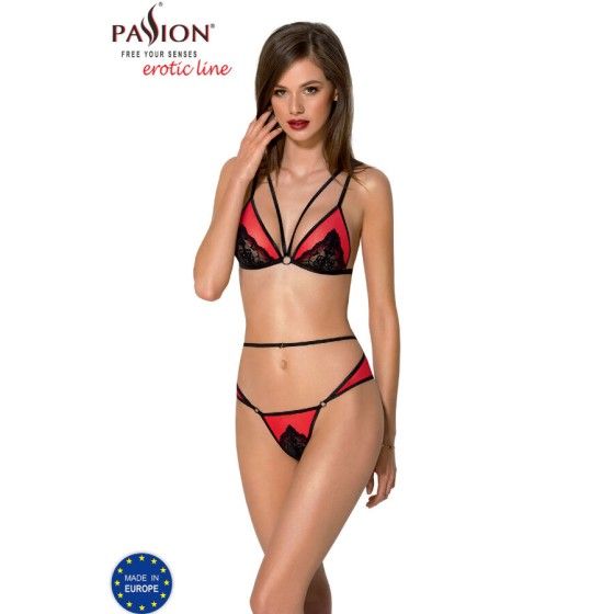 PASSION - PEONIA SET EROTIC LINE RED S/M PASSION WOMAN SETS - 1